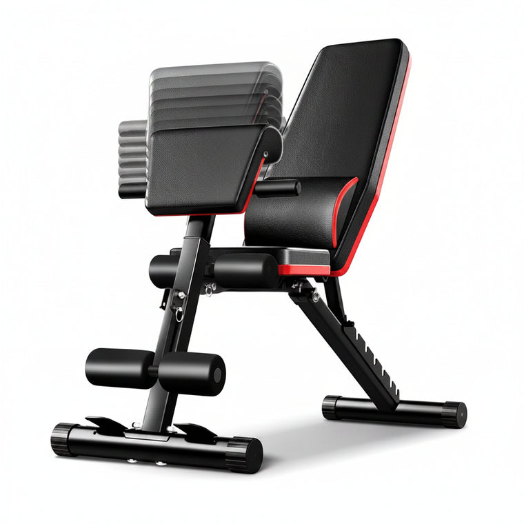 Banco de pesas plegable 6 en 1 para entrenamiento completo - Muscle Home