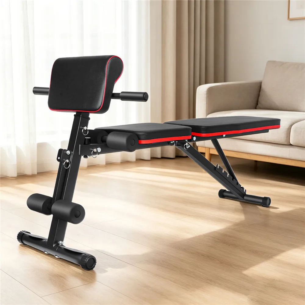 Banco de pesas plegable 6 en 1 para entrenamiento completo - Muscle Home