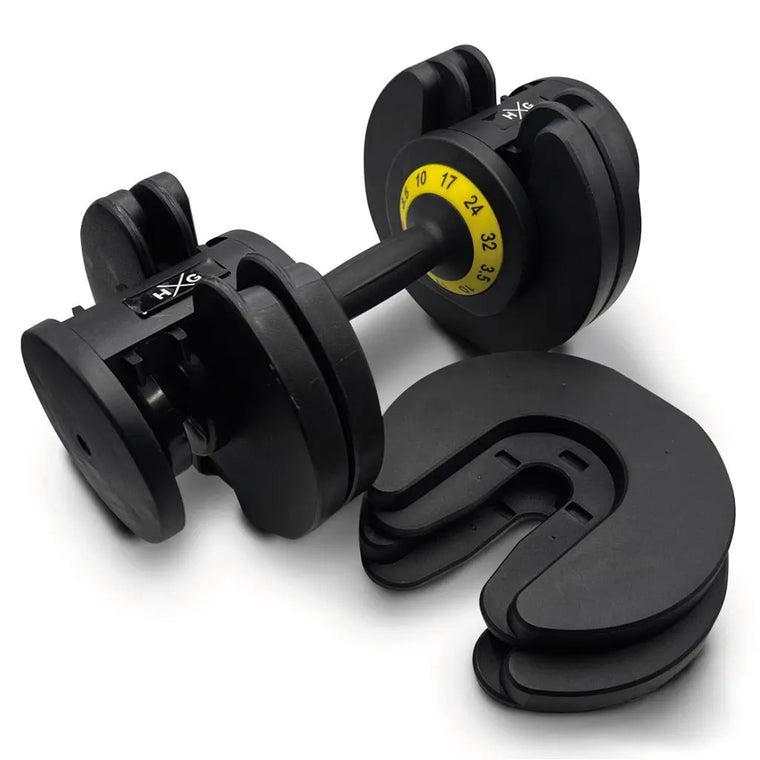 Mancuernas ajustables para entrenamiento de fuerza en casa - Muscle Home