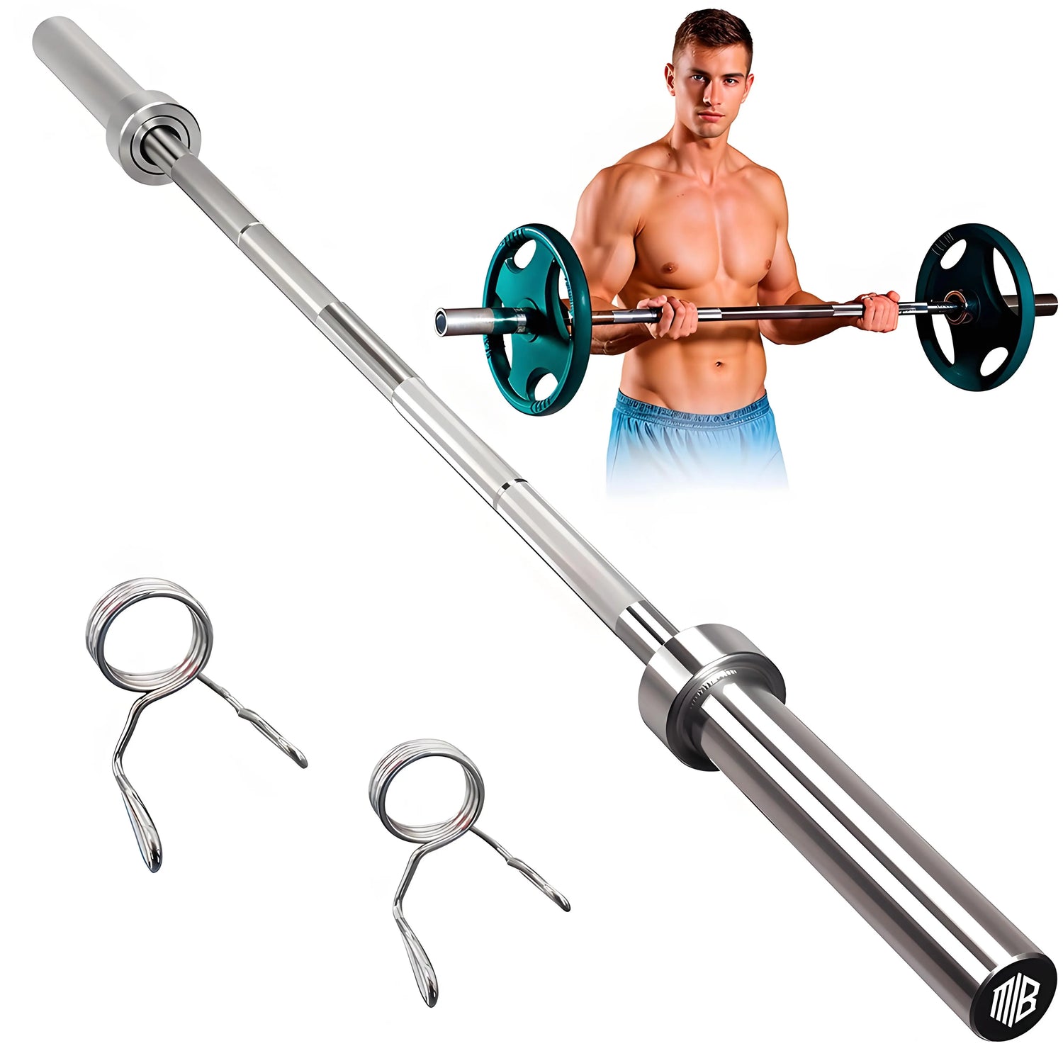Barra Z para entrenamiento de brazos y fuerza - Muscle Home