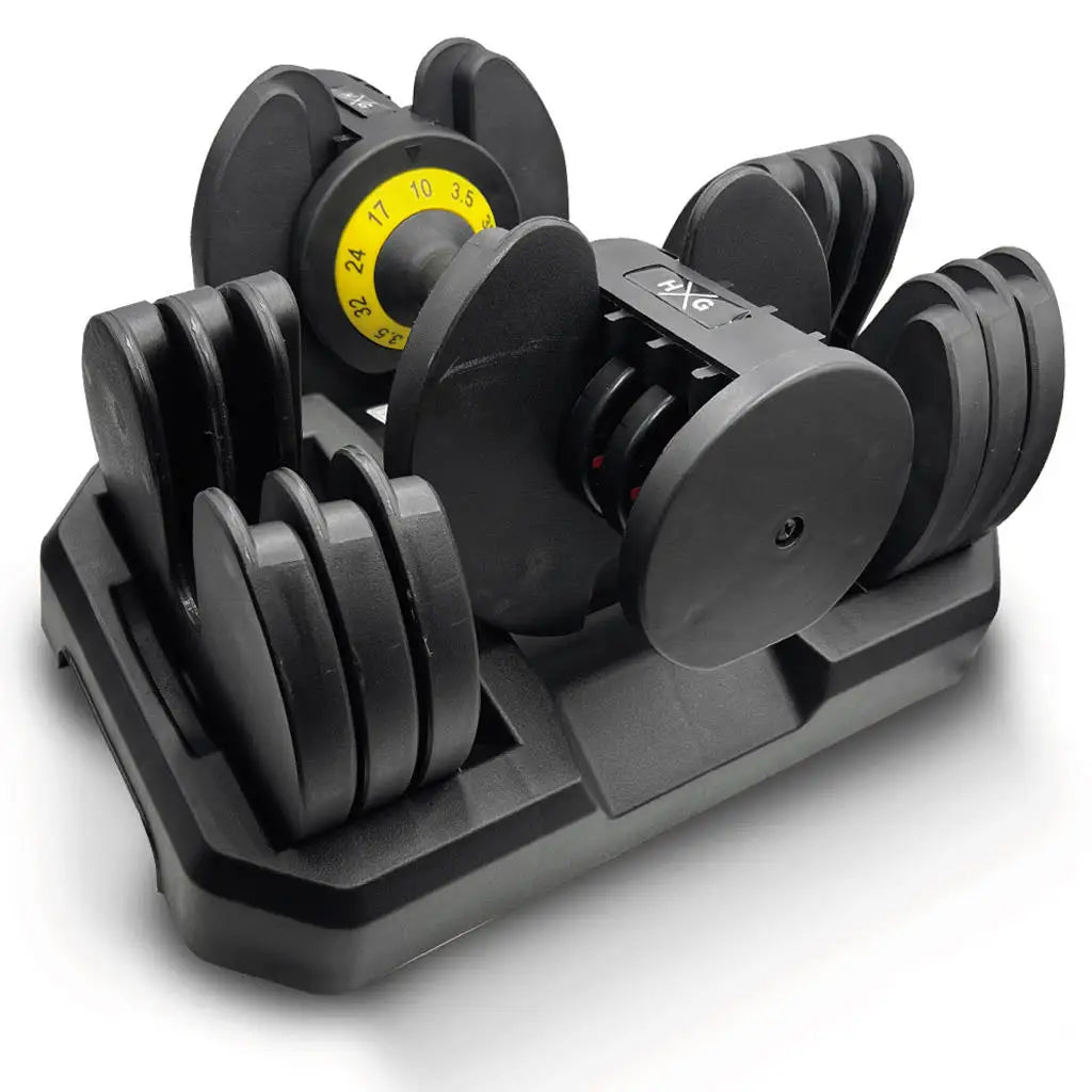 Mancuernas ajustables para entrenamiento de fuerza en casa - Muscle Home