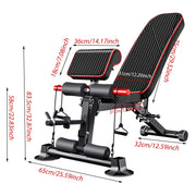 Banco de pesas ajustable con bandas de resistencia - Muscle Home