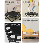 Trampolín fitness plegable con manillar ajustable - Muscle Home