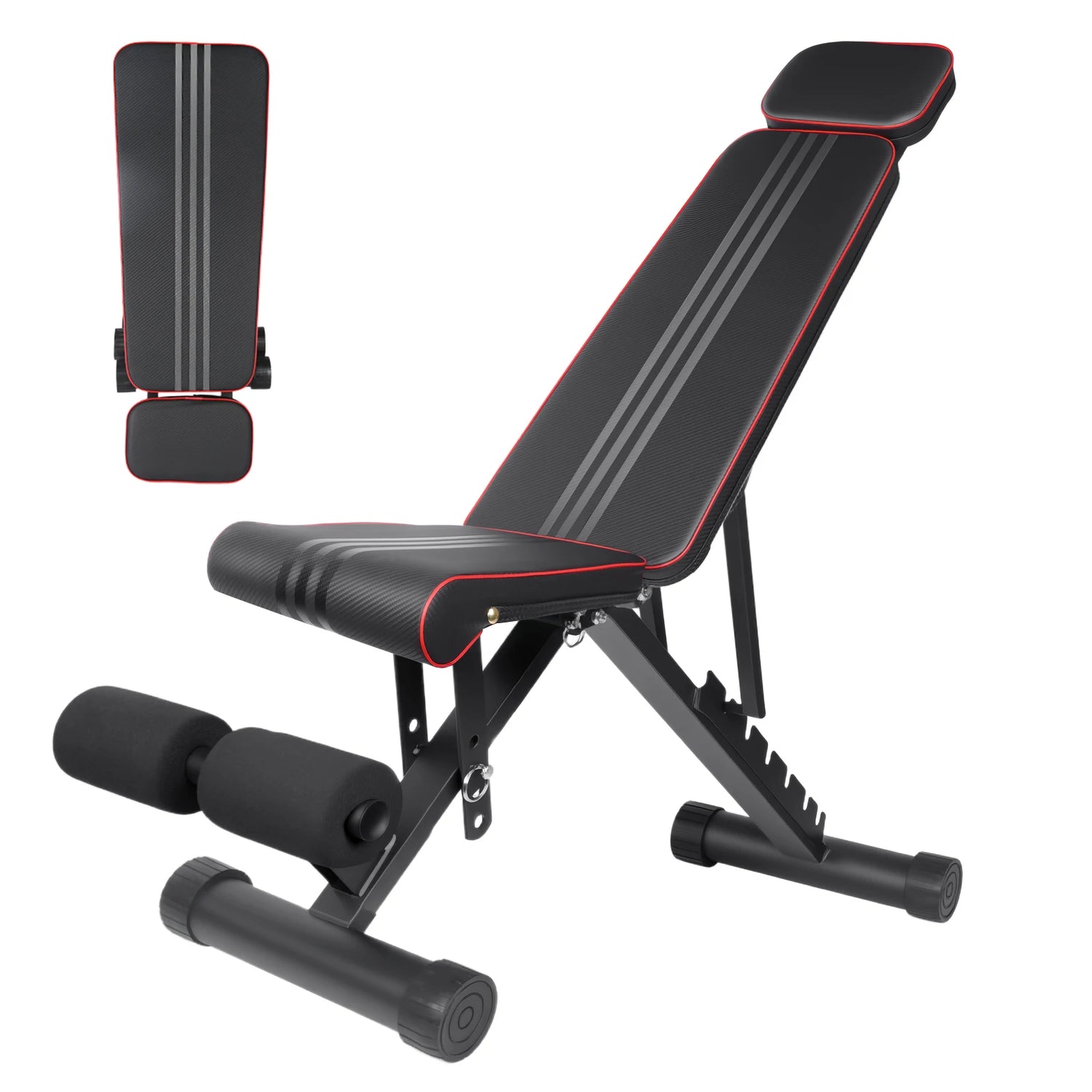 Banco de pesas ajustable con bandas de resistencia - Muscle Home