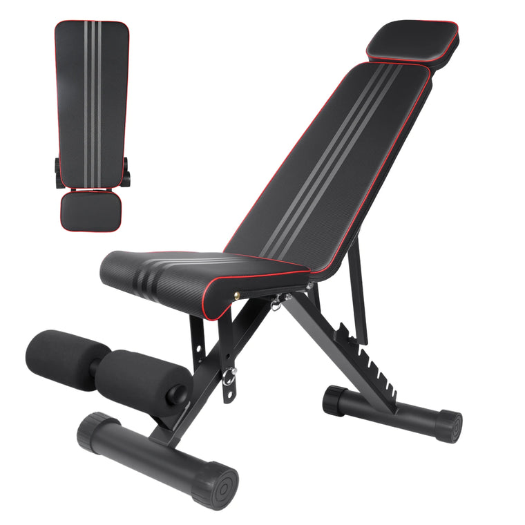 Banco de pesas ajustable con bandas de resistencia - Muscle Home