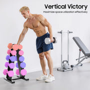 Rack de mancuernas de 5 niveles con capacidad 100 kg - Muscle Home