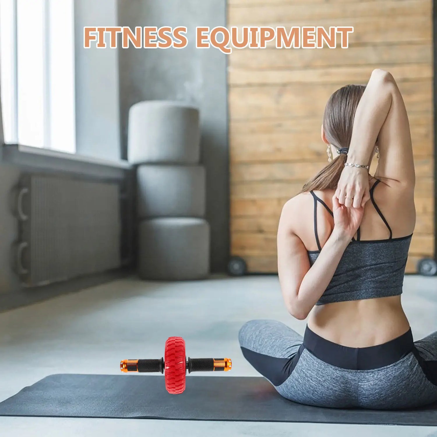 Rueda abdominal con retorno para entrenamiento de core - Muscle Home
