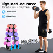 Rack de mancuernas de 5 niveles con capacidad 100 kg - Muscle Home