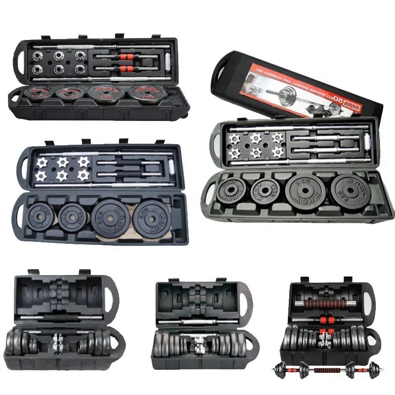 Set de mancuernas ajustables para entrenamiento de fuerza - Muscle Home