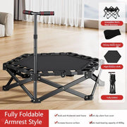 Trampolín fitness plegable con manillar ajustable - Muscle Home