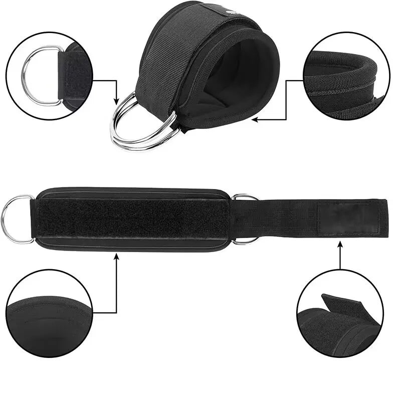 Tobilleras para polea y entrenamiento de piernas - Muscle Home