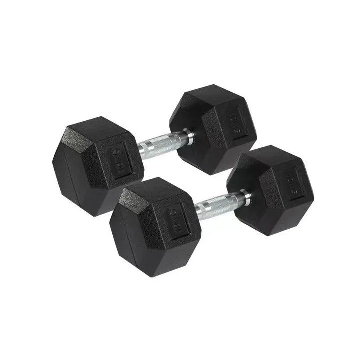 Mancuerna hexagonal de goma 7,5 kg para fuerza - Muscle Home