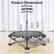 Trampolín fitness plegable con manillar ajustable - Muscle Home