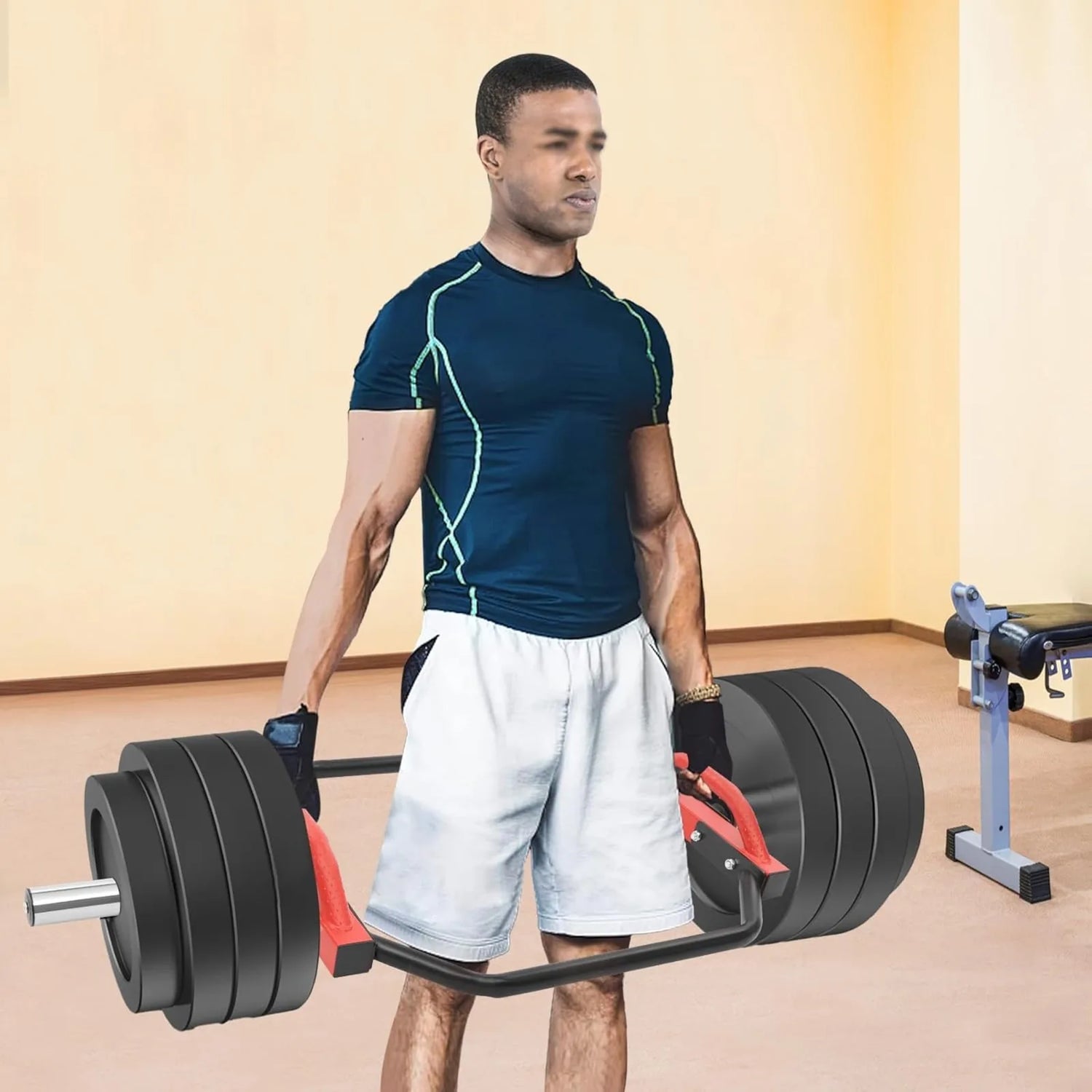 Barra hexagonal para peso muerto y fuerza - Muscle Home
