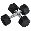 Par de halteres hexagonais de ferro 2x4 kg