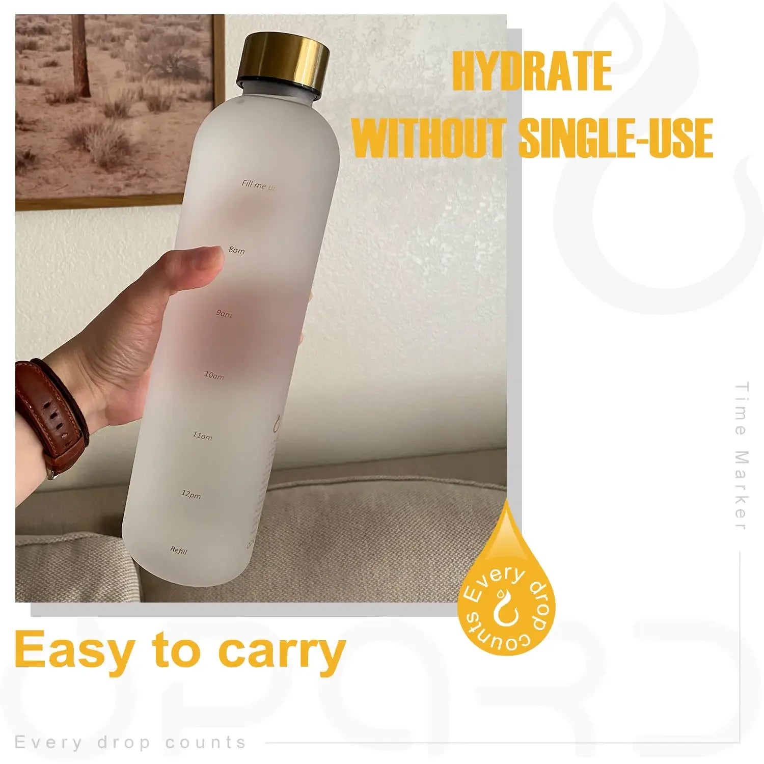 Botella deportiva para hidratación durante el entrenamiento - Muscle Home