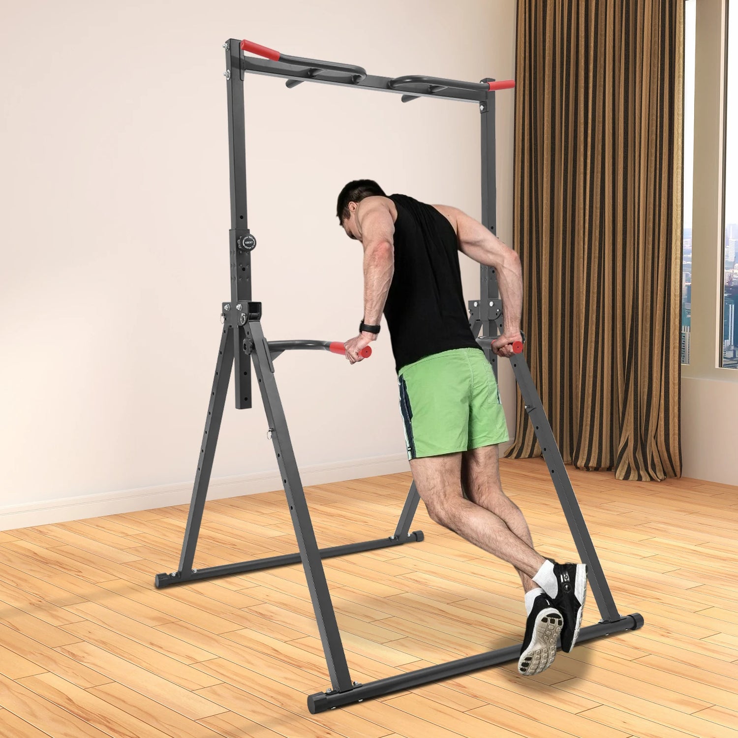 Estación de dominadas y fondos para entrenamiento en casa - Muscle Home