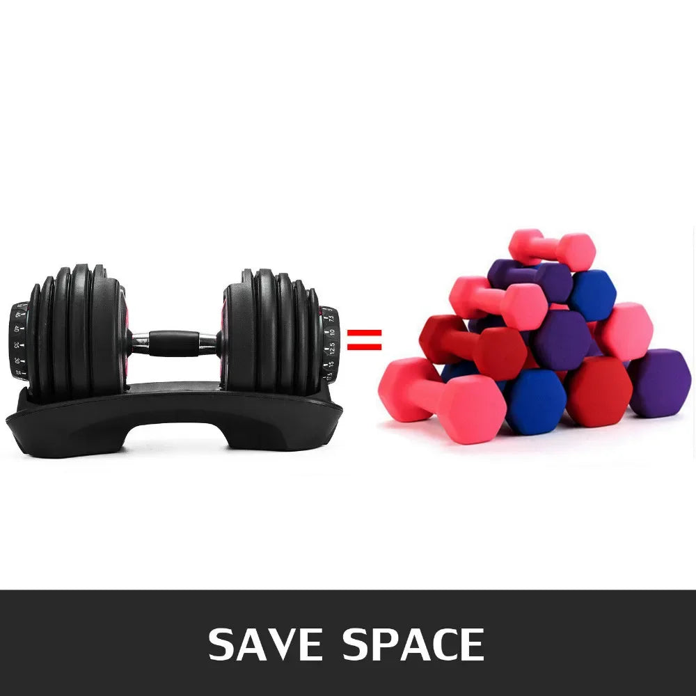 Mancuernas ajustables para entrenamiento de fuerza en casa - Muscle Home