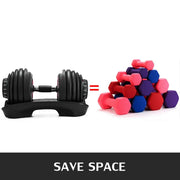 Mancuernas ajustables para entrenamiento de fuerza en casa - Muscle Home