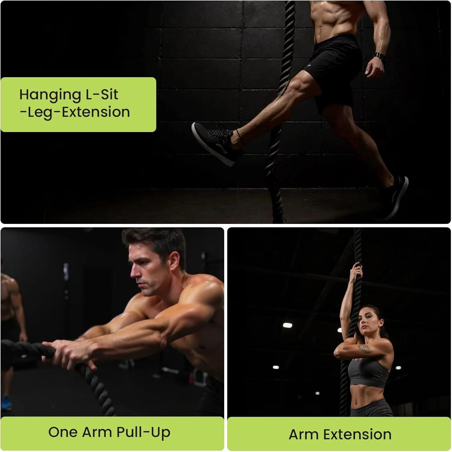 Cuerda de batalla 3 m para cardio y fuerza - Muscle Home