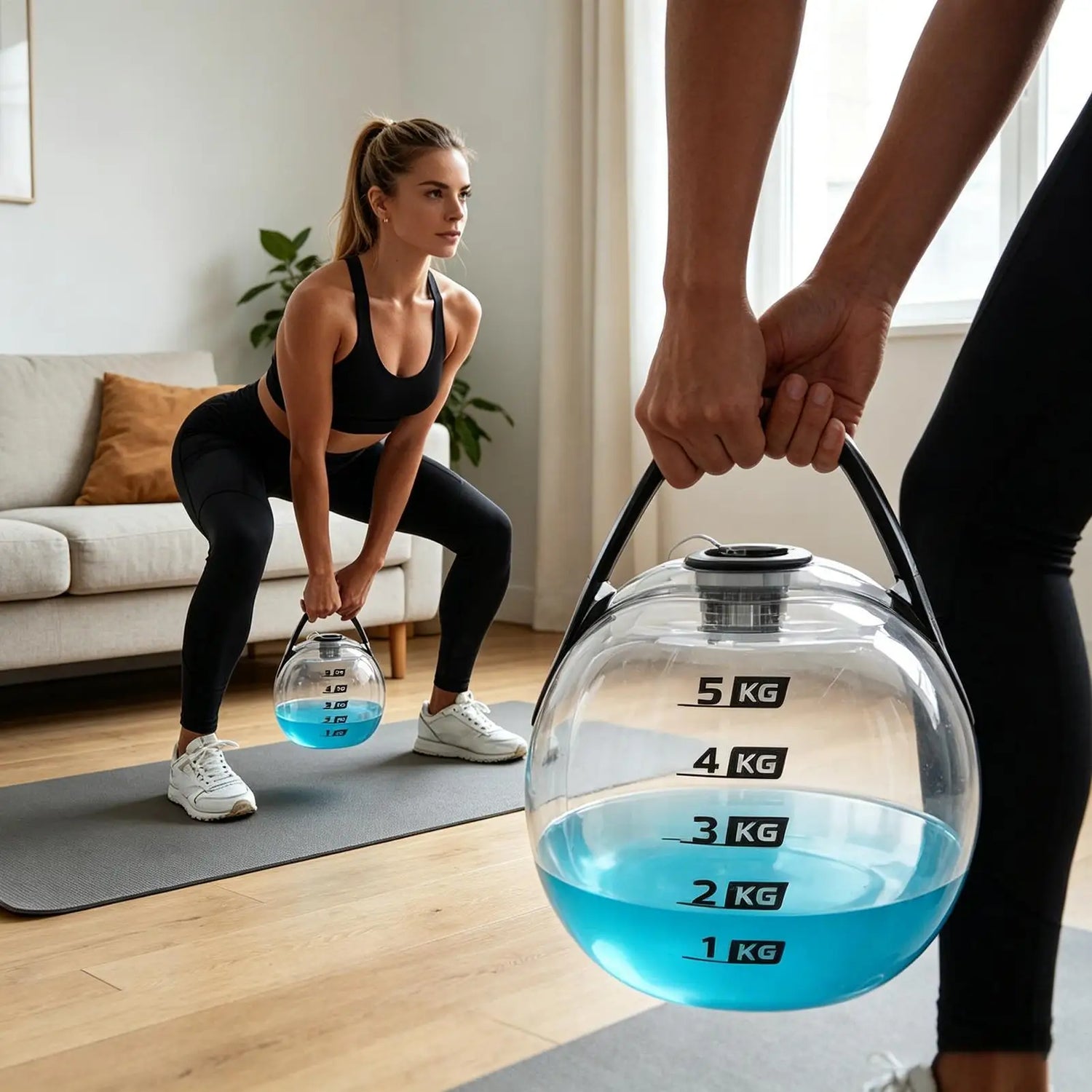 Kettlebell rellenable para entrenamiento funcional - Muscle Home