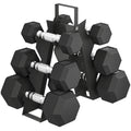 Conjunto de 6 halteres hexagonais antiderrapantes