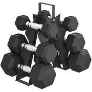 Set de 6 mancuernas hexagonales antideslizantes - Muscle Home
