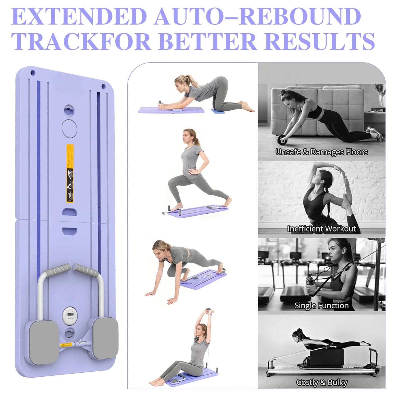 Tabla fitness plegable para core, flexiones y pilates - Muscle Home