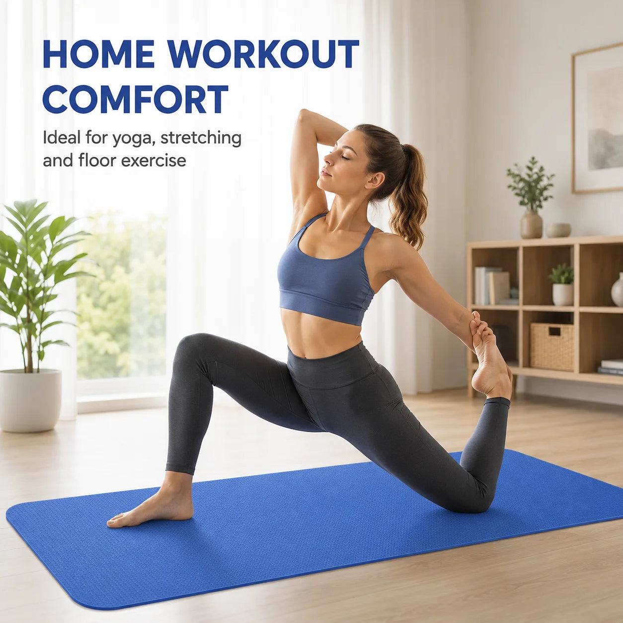 Esterilla de yoga antideslizante para pilates y movilidad - Muscle Home