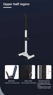 Soporte ajustable para barra de pesas - Muscle Home
